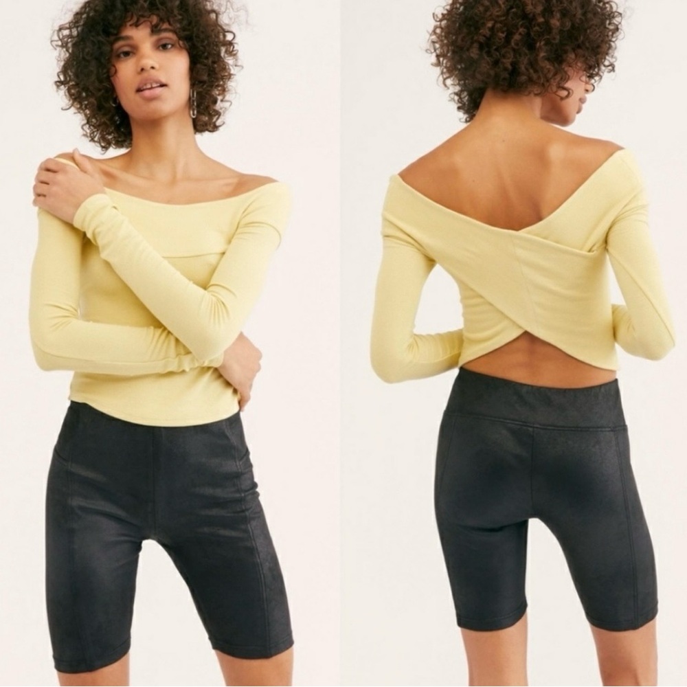 Free People Black Heatwave Faux Suede Bike Shorts.Black coated size Medium.